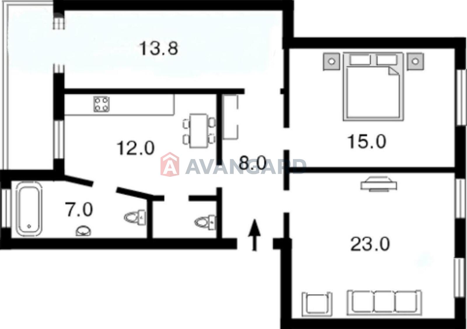 3 комн. квартира, 79/52/12 кв. м., 5/6 этаж фото 14 3 комн. квартира, 79/52/12 кв. м., 5/6 этаж фото 14