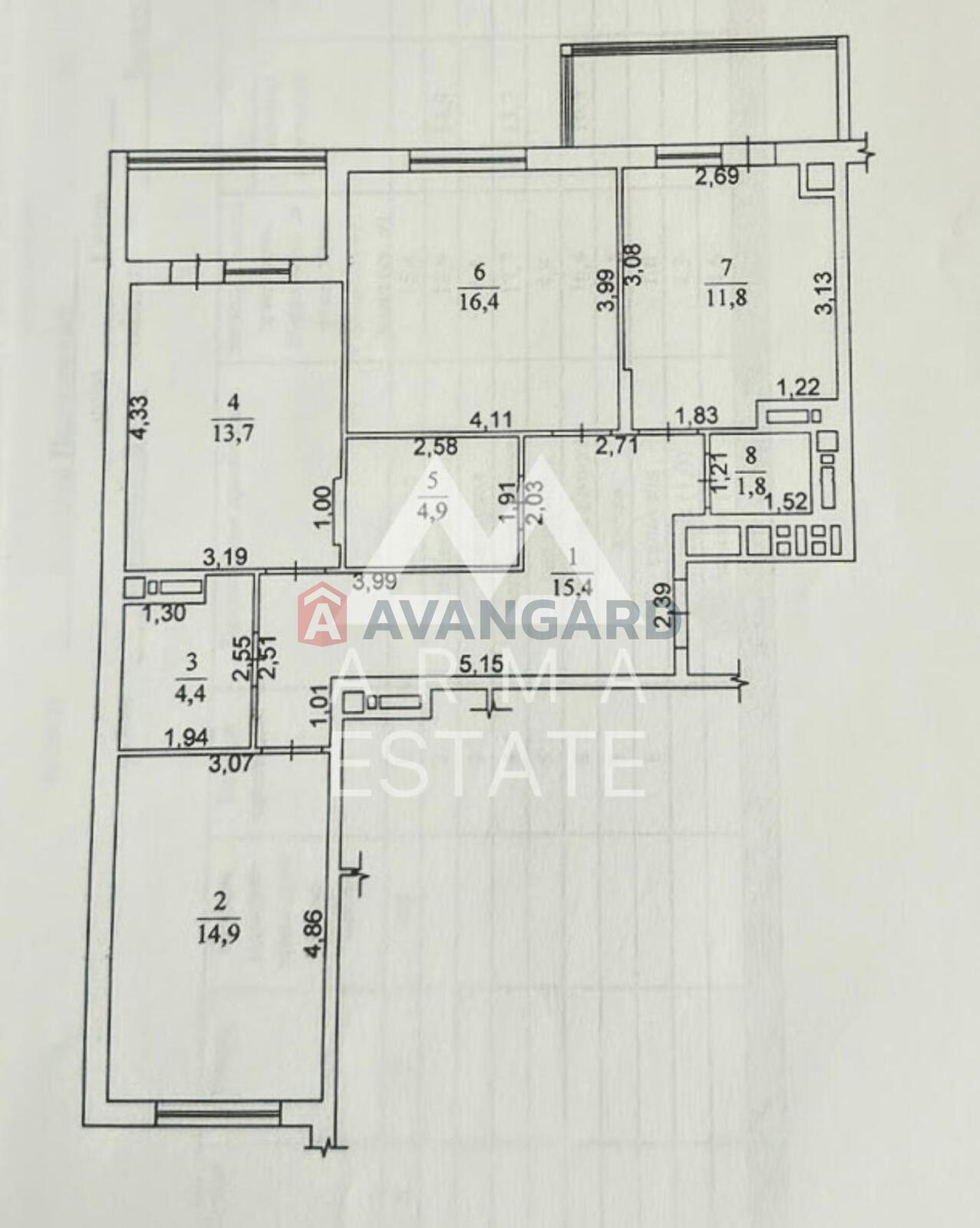 3 комн. квартира, 92/45/12 кв. м., 3/8 этаж фото 17 3 комн. квартира, 92/45/12 кв. м., 3/8 этаж фото 17