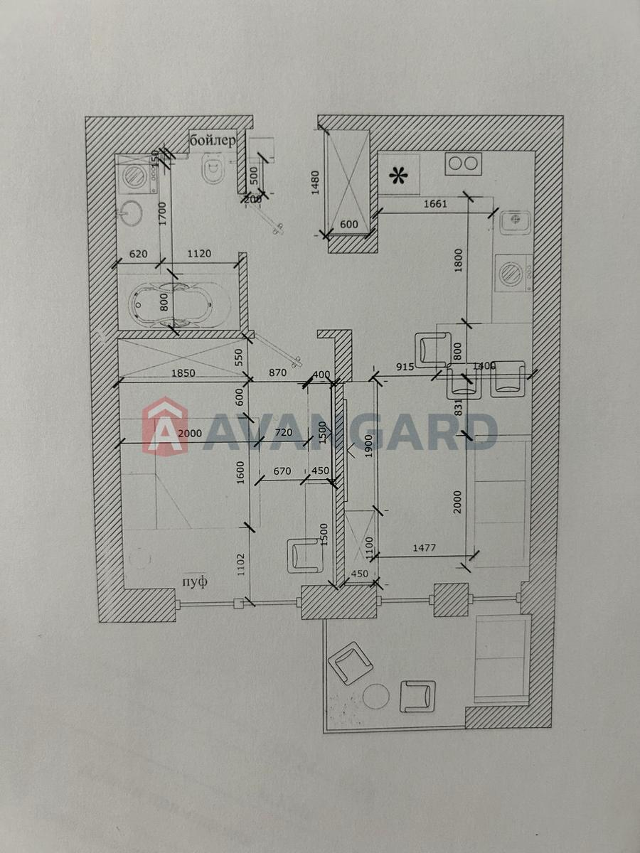 1 кім. квартира, 40 / 20 / 15 м кв. м., 5/9 поверх фото 8 1 кім. квартира, 40 / 20 / 15 м кв. м., 5/9 поверх фото 8