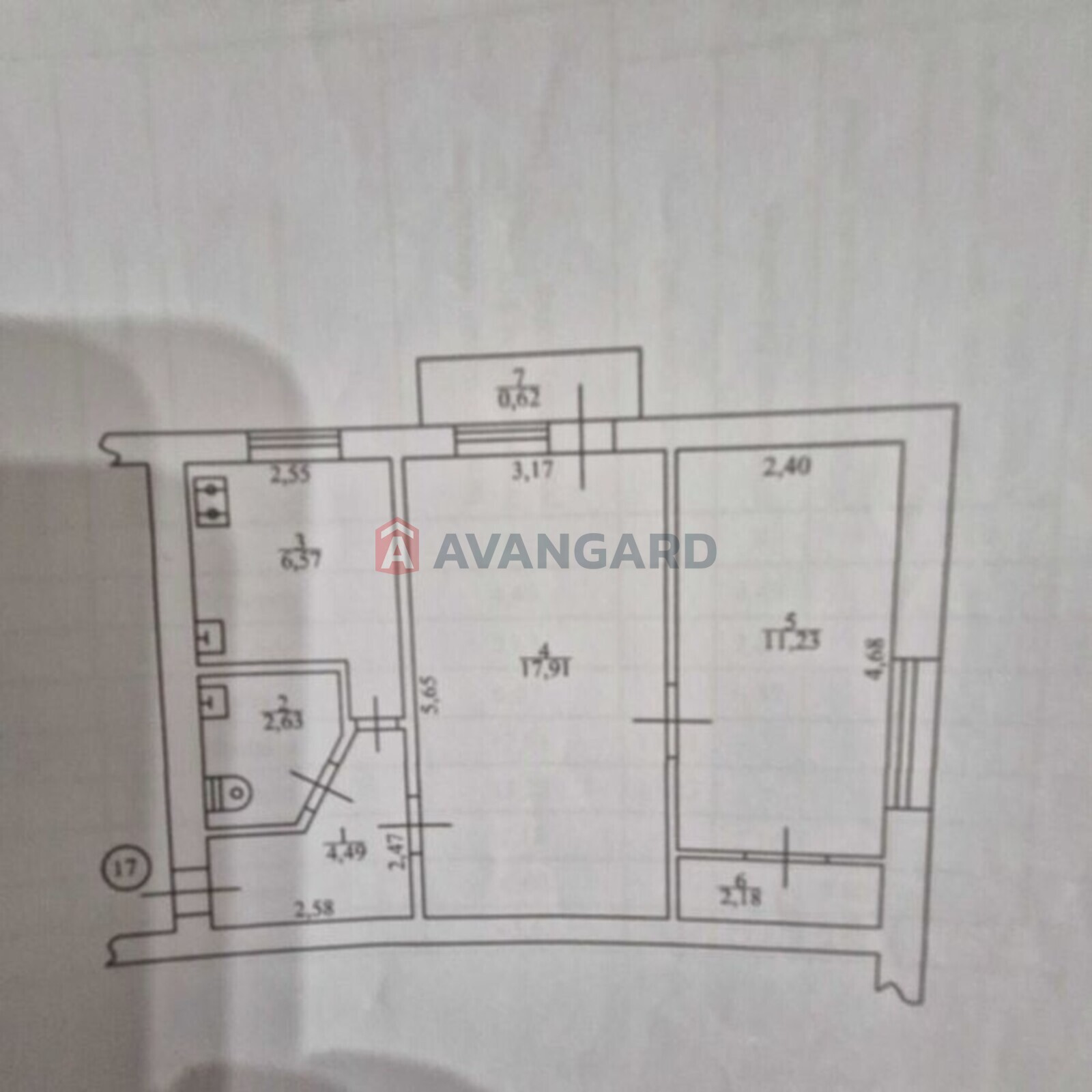 2 кім. квартира, 45/-/6 кв. м., 5/5 поверх фото 11 2 кім. квартира, 45/-/6 кв. м., 5/5 поверх фото 11