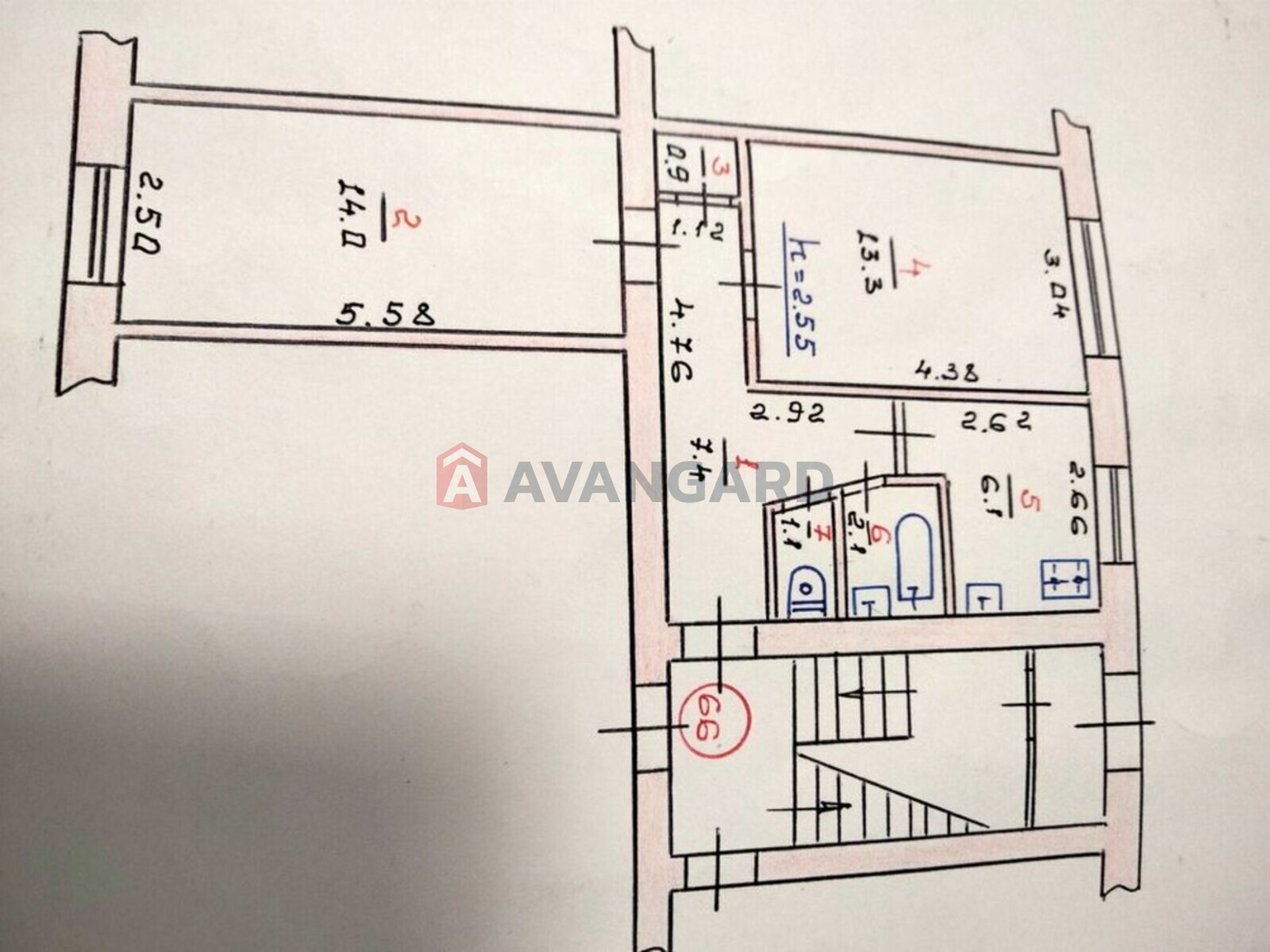 2 комн. квартира, 44/-/7 кв. м., 1/5 этаж фото 1 2 комн. квартира, 44/-/7 кв. м., 1/5 этаж фото 1