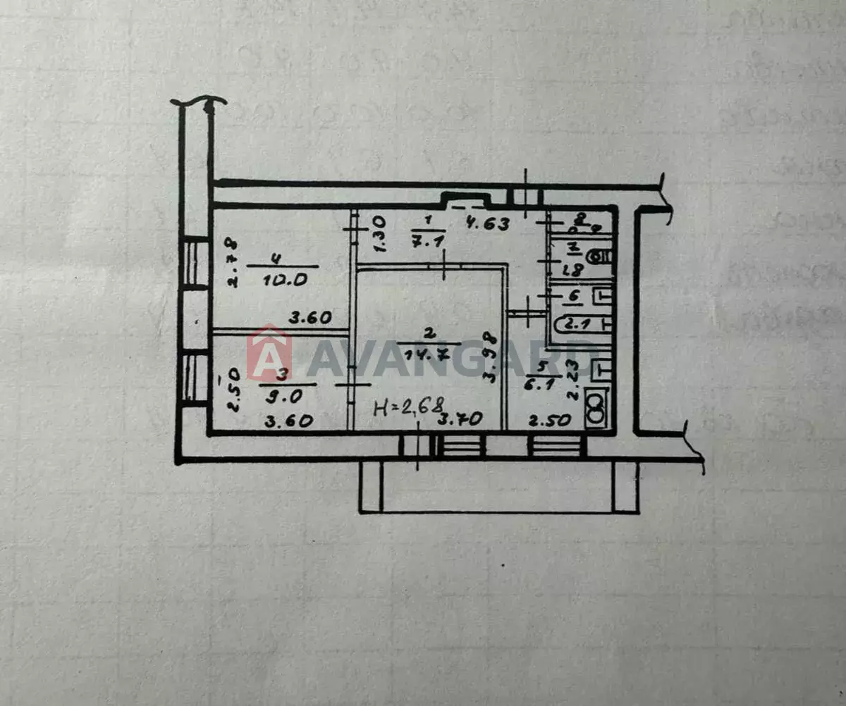 3 кім. квартира, 57/-/- кв. м., 3/9 поверх фото 11 3 кім. квартира, 57/-/- кв. м., 3/9 поверх фото 11