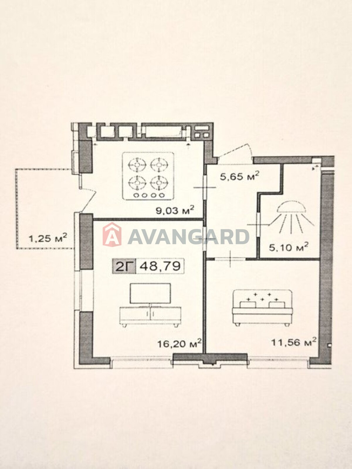 1 кім. квартира, 38/-/10 кв. м., 4/10 поверх фото 3 1 кім. квартира, 38/-/10 кв. м., 4/10 поверх фото 3