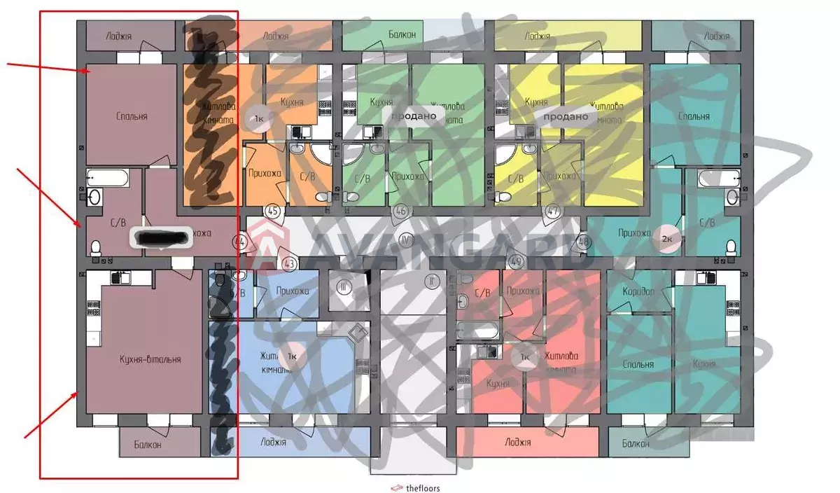 2 кім. квартира, 65/-/26 кв. м., 1/6 поверх фото 15 2 кім. квартира, 65/-/26 кв. м., 1/6 поверх фото 15