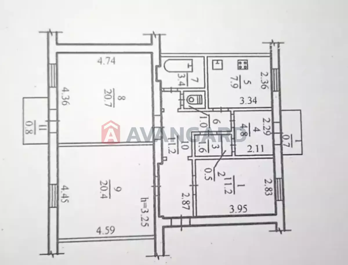4 комн. квартира, 86/-/10 кв. м., 4/5 этаж фото 15 4 комн. квартира, 86/-/10 кв. м., 4/5 этаж фото 15