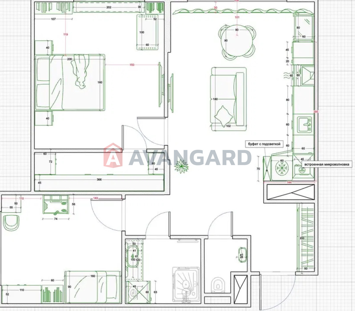 2 кім. квартира, 69/-/25 кв. м., 21/25 поверх фото 17 2 кім. квартира, 69/-/25 кв. м., 21/25 поверх фото 17