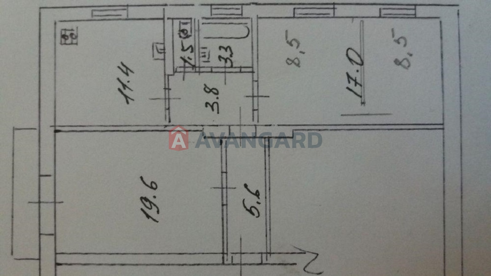 2 кім. квартира, 64/36.6/11.4 кв. м., 3/5 поверх фото 8 2 кім. квартира, 64/36.6/11.4 кв. м., 3/5 поверх фото 8