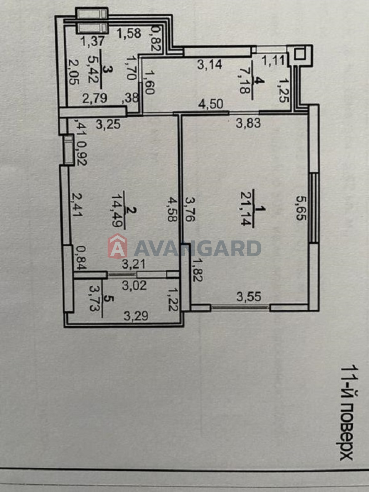 1 кім. квартира, 51,96/-/14,45 кв. м., 11/27 поверх фото 6 1 кім. квартира, 51,96/-/14,45 кв. м., 11/27 поверх фото 6