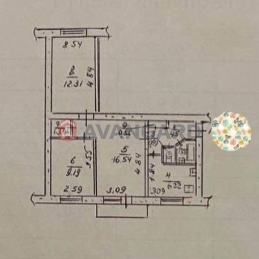 3 кім. квартира, 54,18/38,04/6,22 кв. м., 2/5 поверх фото 5 3 кім. квартира, 54,18/38,04/6,22 кв. м., 2/5 поверх фото 5