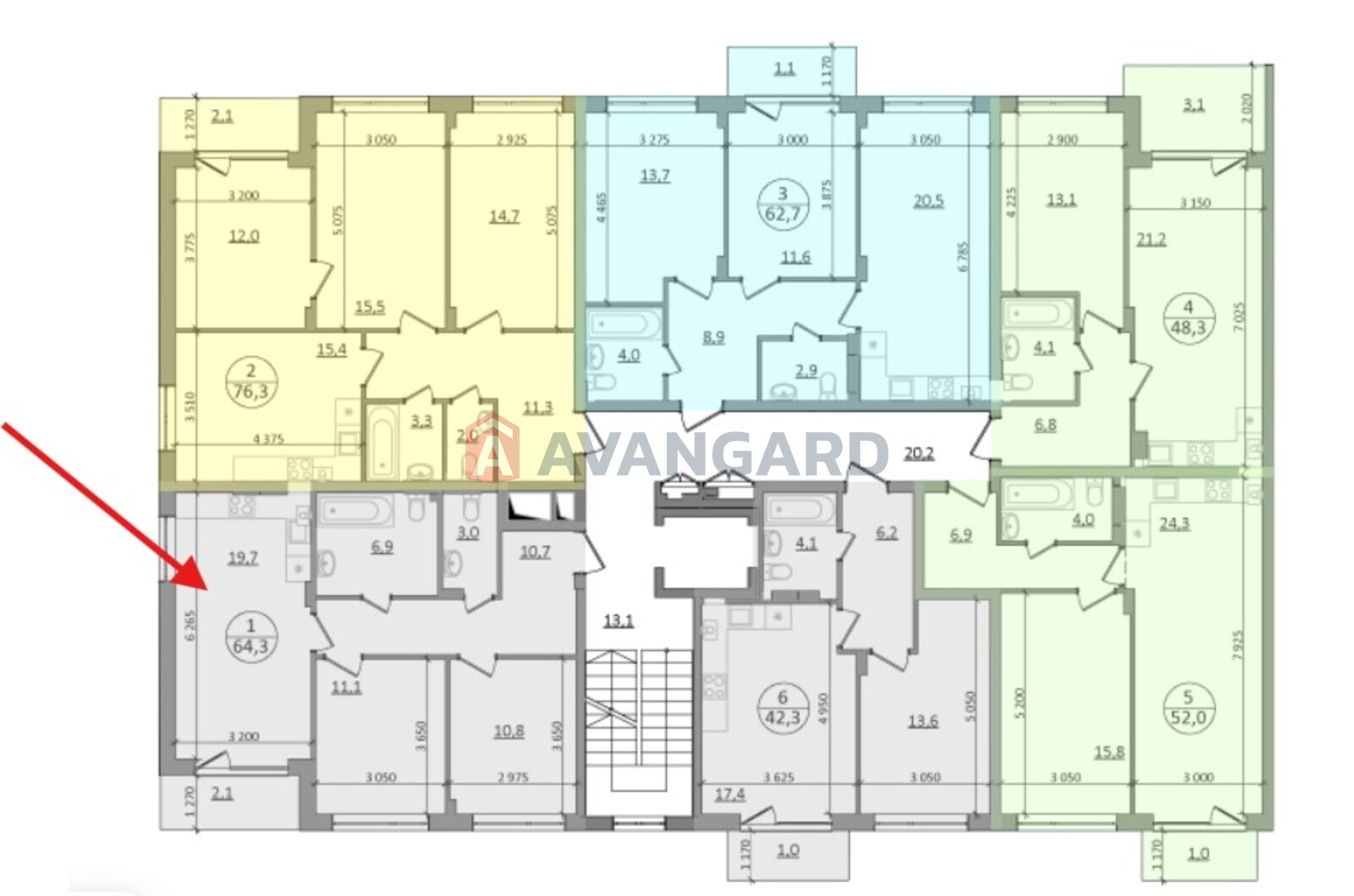 2 комн. квартира, 64.3/-/19.7 кв. м., 1/5 этаж фото 2 2 комн. квартира, 64.3/-/19.7 кв. м., 1/5 этаж фото 2