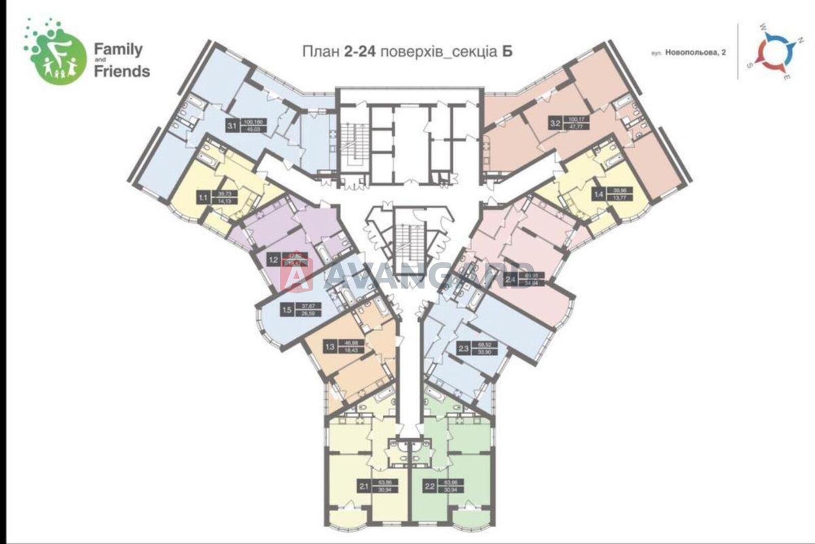 2 комн. квартира, 69/-/15 кв. м., 8/25 этаж фото 3 2 комн. квартира, 69/-/15 кв. м., 8/25 этаж фото 3