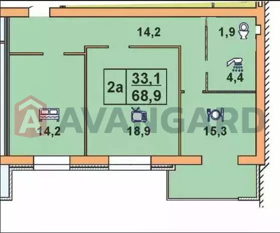 2 комн. квартира, 69/-/16 кв. м., 11/12 этаж фото 19 2 комн. квартира, 69/-/16 кв. м., 11/12 этаж фото 19