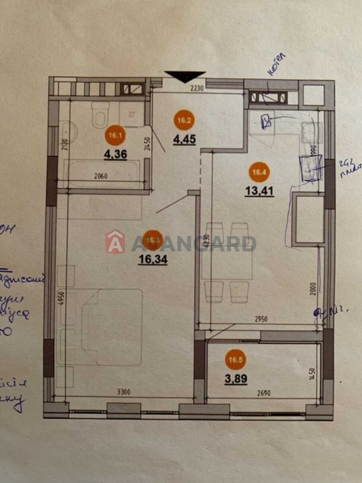 1 кім. квартира, 42/-/13 кв. м., 4/9 поверх фото 2 1 кім. квартира, 42/-/13 кв. м., 4/9 поверх фото 2