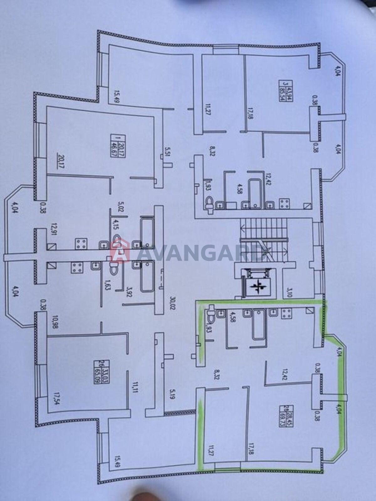 2 кім. квартира, 69/-/17 кв. м., 6/10 поверх фото 14 2 кім. квартира, 69/-/17 кв. м., 6/10 поверх фото 14