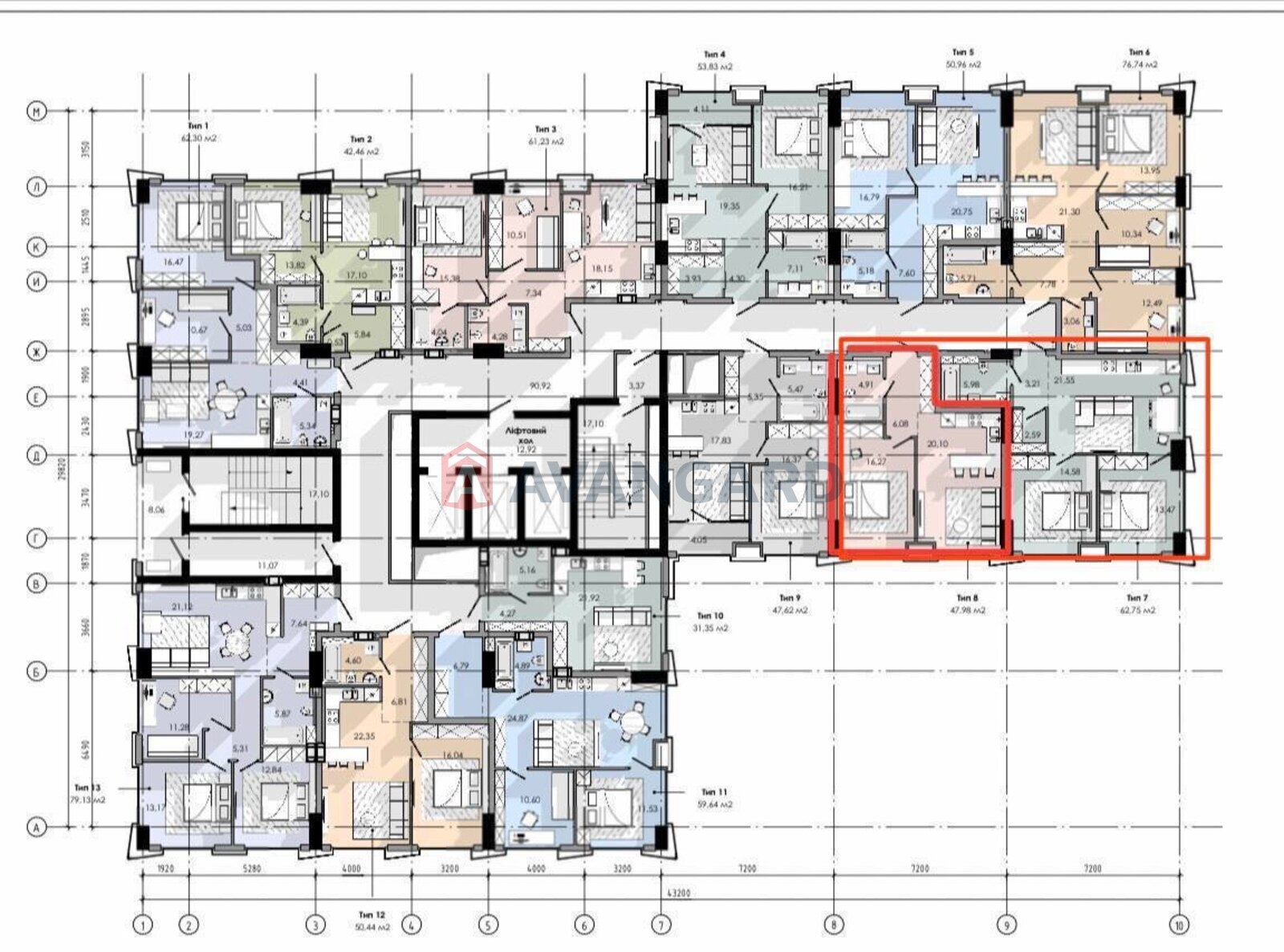 1 кім. квартира, 48/10/17 кв. м., 10/24 поверх фото 13 1 кім. квартира, 48/10/17 кв. м., 10/24 поверх фото 13