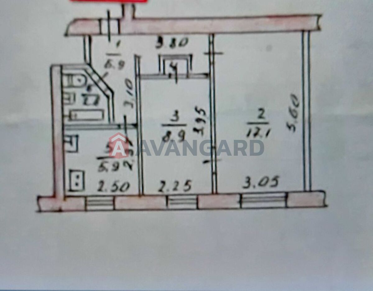 2 комн. квартира, 42/35/7 кв. м., 1/5 этаж фото 3 2 комн. квартира, 42/35/7 кв. м., 1/5 этаж фото 3