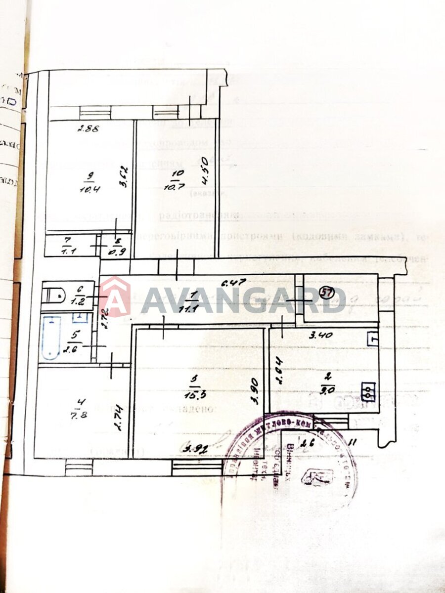 4 кім. квартира, 73/-/9 кв. м., 6/9 поверх фото 14 4 кім. квартира, 73/-/9 кв. м., 6/9 поверх фото 14
