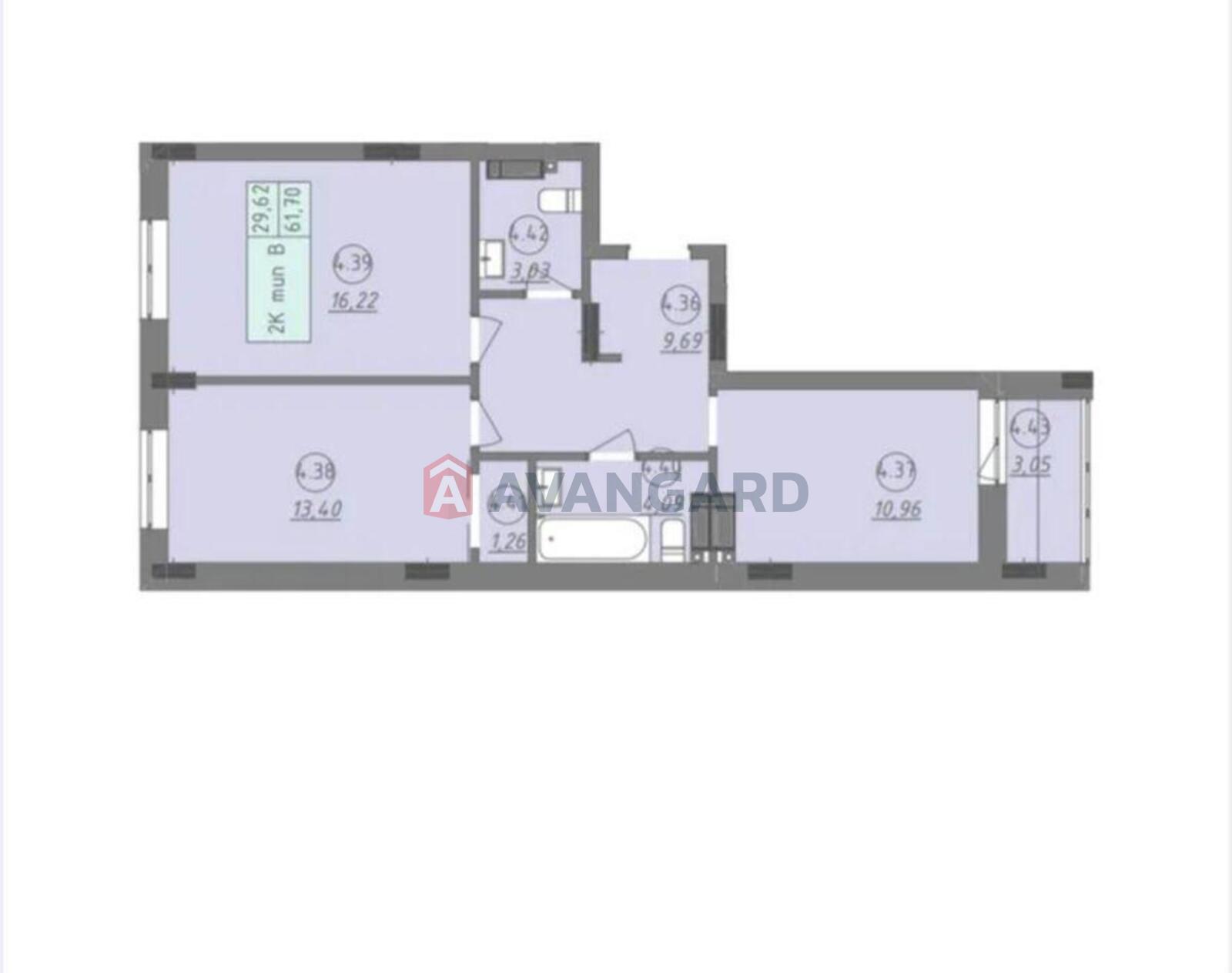 2 комн. квартира, 62/-/11 кв. м., 15/16 этаж фото 1 2 комн. квартира, 62/-/11 кв. м., 15/16 этаж фото 1