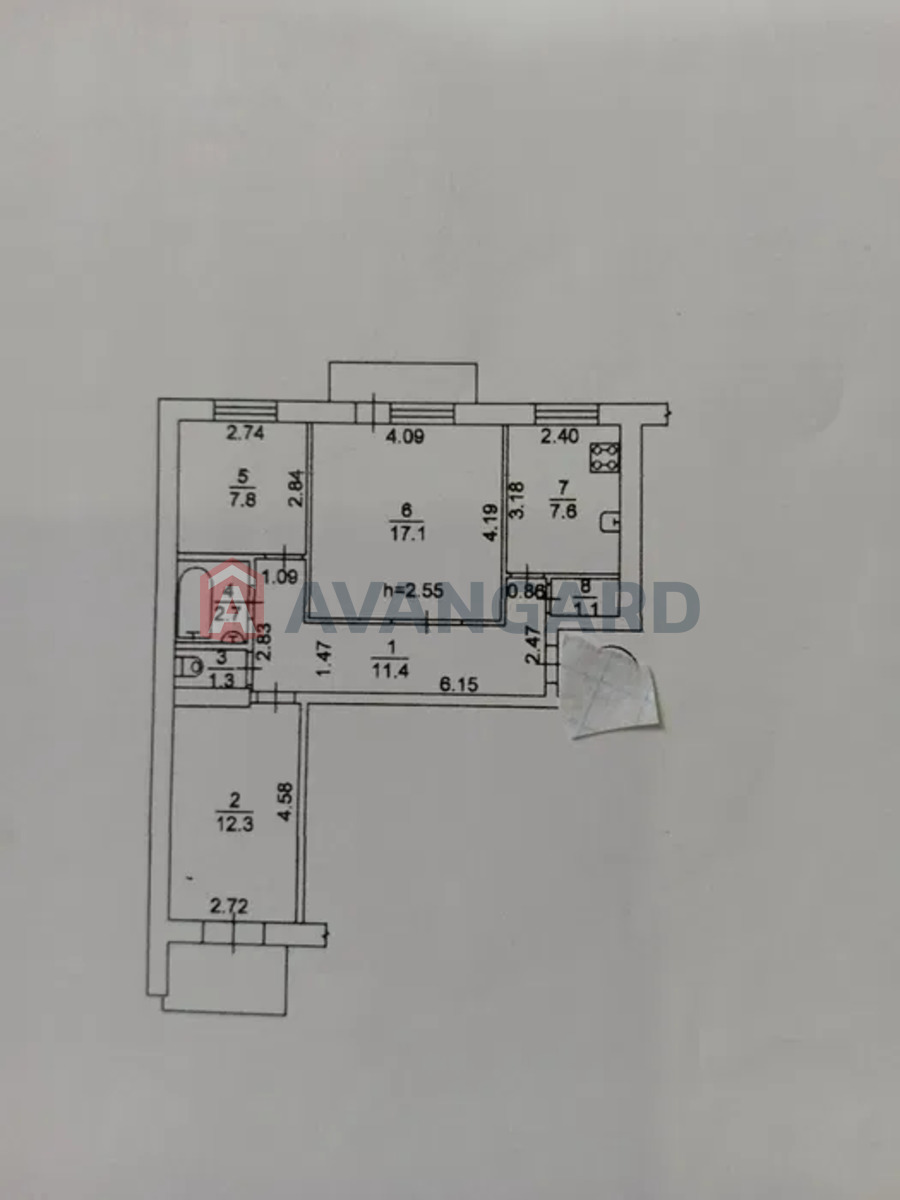 3 кім. квартира, 64/37/7 кв. м., 3/9 поверх фото 1 3 кім. квартира, 64/37/7 кв. м., 3/9 поверх фото 1