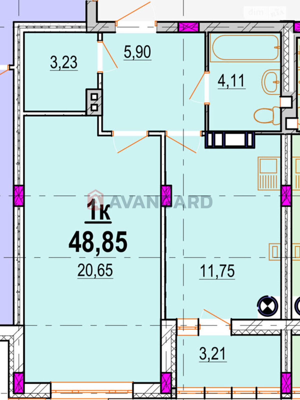 1 комн. квартира, 49/-/15 кв. м., 4/8 этаж фото 18 1 комн. квартира, 49/-/15 кв. м., 4/8 этаж фото 18