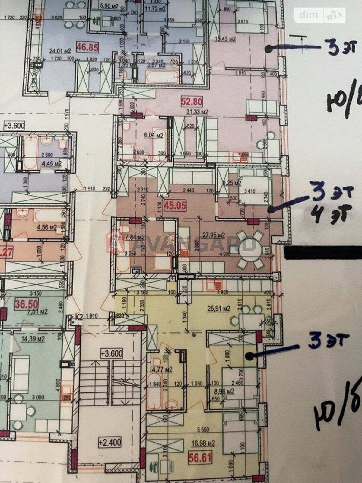 1 кім. квартира, 52/-/- кв. м., 3/6 поверх фото 3 1 кім. квартира, 52/-/- кв. м., 3/6 поверх фото 3