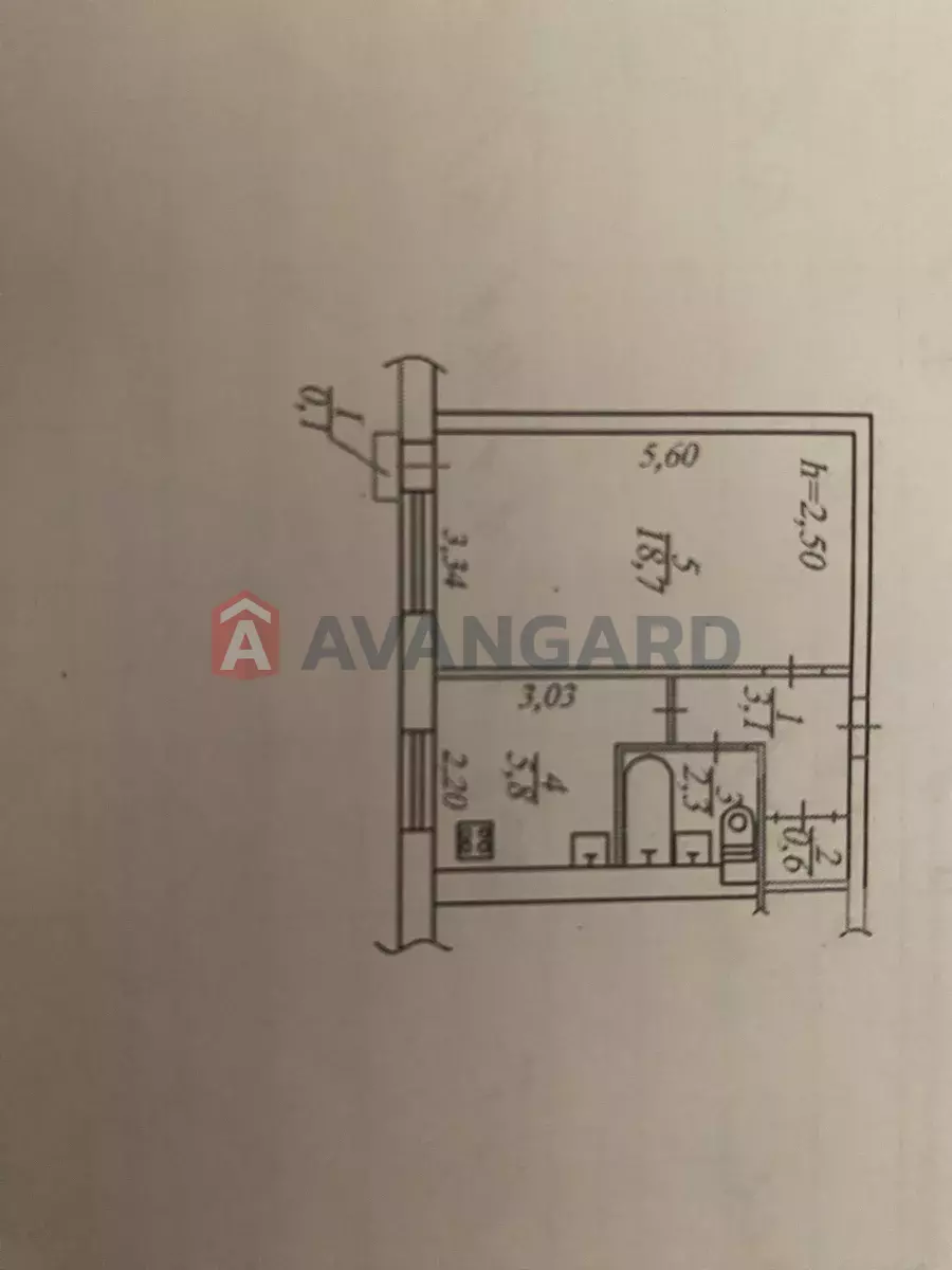 1 кім. квартира, 31/18/6 кв. м., 9/9 поверх фото 6 1 кім. квартира, 31/18/6 кв. м., 9/9 поверх фото 6