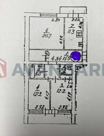 3 кім. квартира, 82/-/11 кв. м., 6/10 поверх фото 19 3 кім. квартира, 82/-/11 кв. м., 6/10 поверх фото 19
