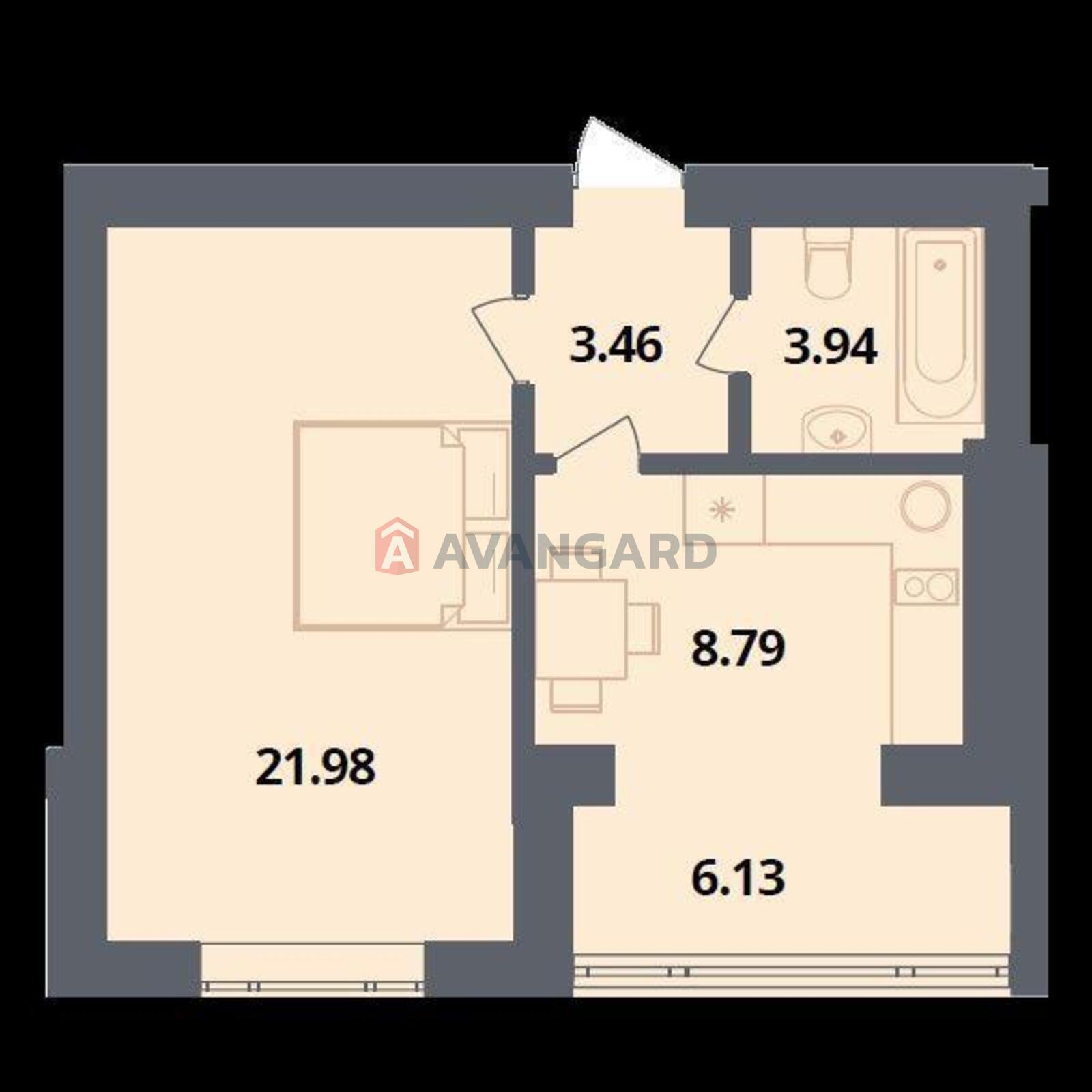 1 кім. квартира, 45/16/12 кв. м., 2/6 поверх фото 7 1 кім. квартира, 45/16/12 кв. м., 2/6 поверх фото 7