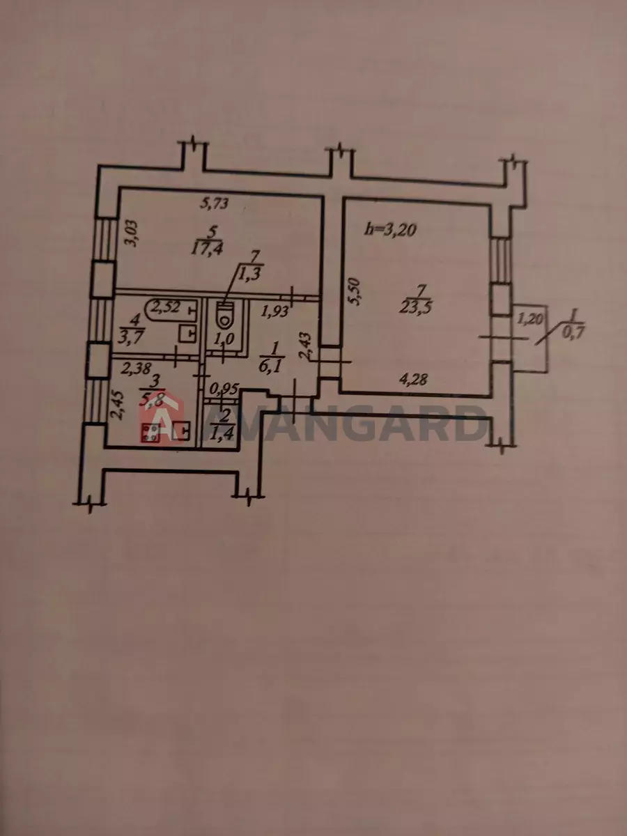 2 кім. квартира, 60/-/6 кв. м., 3/5 поверх фото 8 2 кім. квартира, 60/-/6 кв. м., 3/5 поверх фото 8