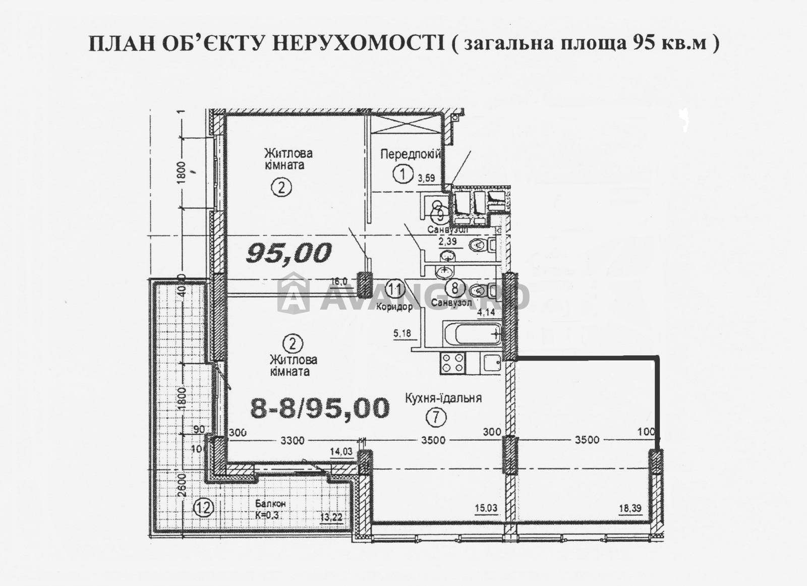 3 кім. квартира, 95/60/20 кв. м., 8/24 поверх фото 16 3 кім. квартира, 95/60/20 кв. м., 8/24 поверх фото 16