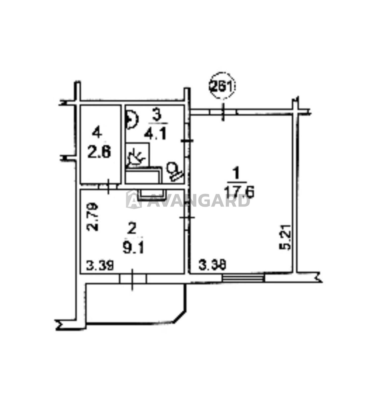 1 кім. квартира, 38/20/10 кв. м., 26/26 поверх фото 11 1 кім. квартира, 38/20/10 кв. м., 26/26 поверх фото 11