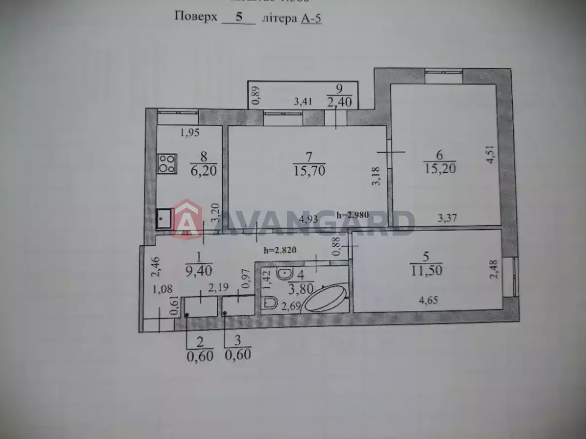 3 кім. квартира, 66/42/6 кв. м., 5/5 поверх фото 17 3 кім. квартира, 66/42/6 кв. м., 5/5 поверх фото 17