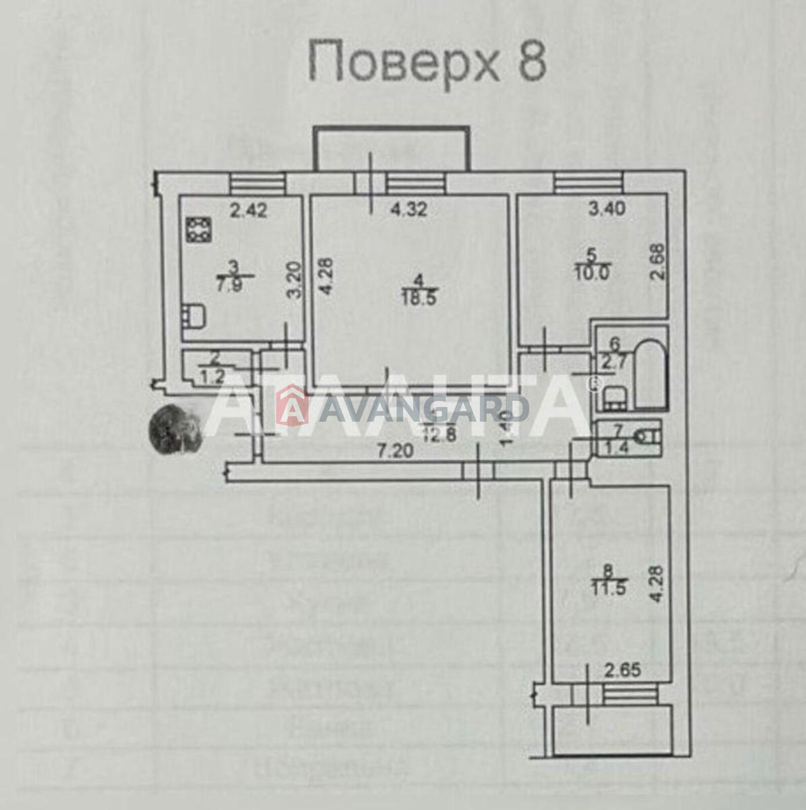 3 комн. квартира, 68/-/7 кв. м., 8/9 этаж фото 6 3 комн. квартира, 68/-/7 кв. м., 8/9 этаж фото 6