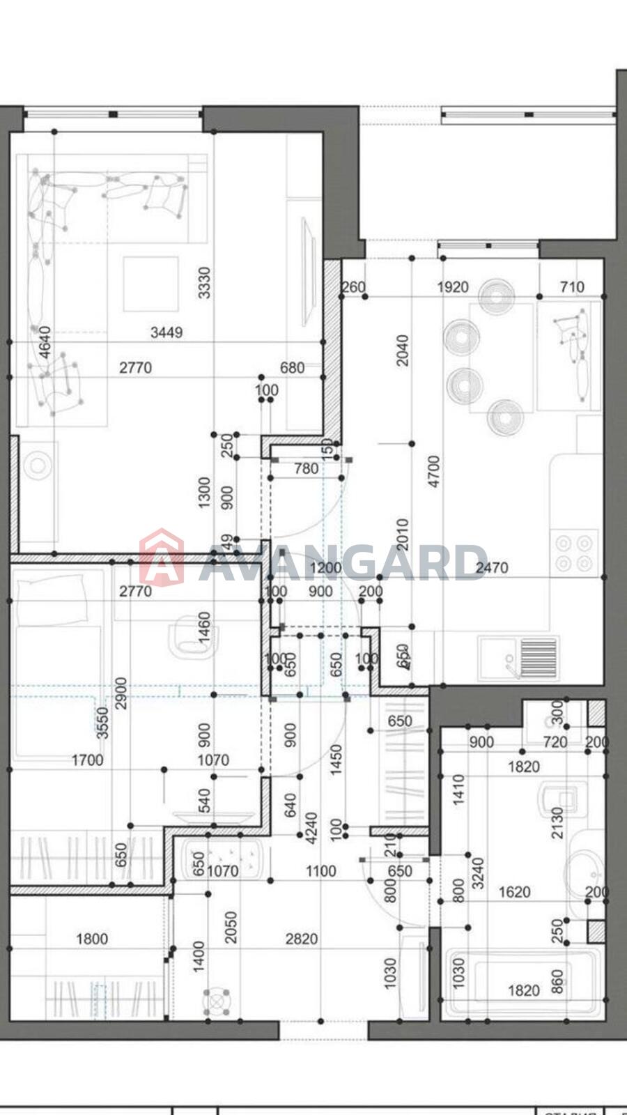 2 комн. квартира, 61/25/14 кв. м., 15/20 этаж фото 3 2 комн. квартира, 61/25/14 кв. м., 15/20 этаж фото 3