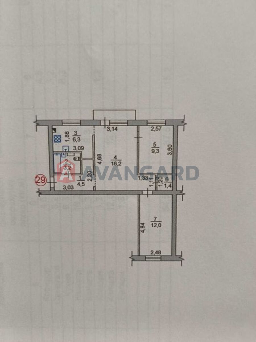 3 кім. квартира, 54/-/6 кв. м., 3/5 поверх фото 7 3 кім. квартира, 54/-/6 кв. м., 3/5 поверх фото 7
