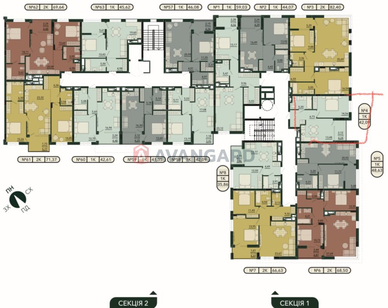 1 кім. квартира, 46/-/13.5 кв. м., 5/8 поверх фото 3 1 кім. квартира, 46/-/13.5 кв. м., 5/8 поверх фото 3