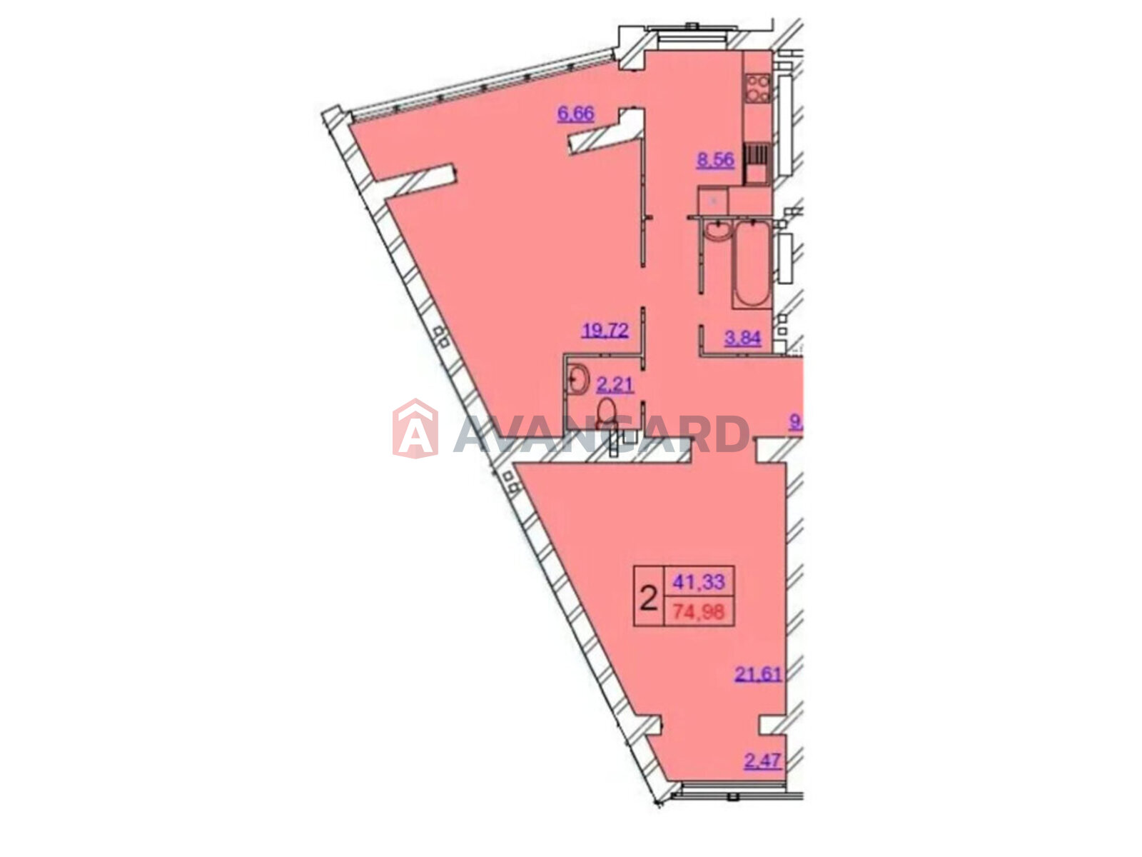 2 кім. квартира, 74/-/- кв. м., 8/10 поверх фото 6 2 кім. квартира, 74/-/- кв. м., 8/10 поверх фото 6