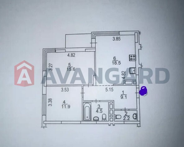 2 кім. квартира, 62/27/18 кв. м., 18/25 поверх фото 11 2 кім. квартира, 62/27/18 кв. м., 18/25 поверх фото 11