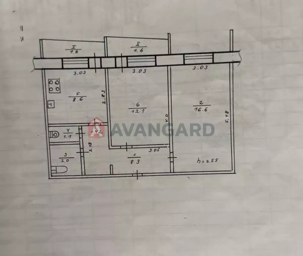 2 кім. квартира, 51/28/8 кв. м., 3/16 поверх фото 14 2 кім. квартира, 51/28/8 кв. м., 3/16 поверх фото 14