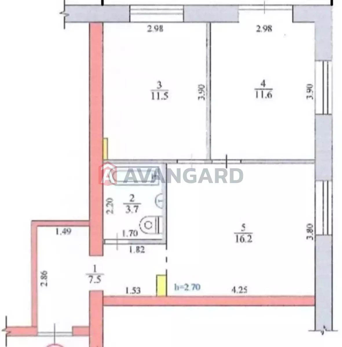2 комн. квартира, 53/-/17 кв. м., 2/4 этаж фото 2 2 комн. квартира, 53/-/17 кв. м., 2/4 этаж фото 2