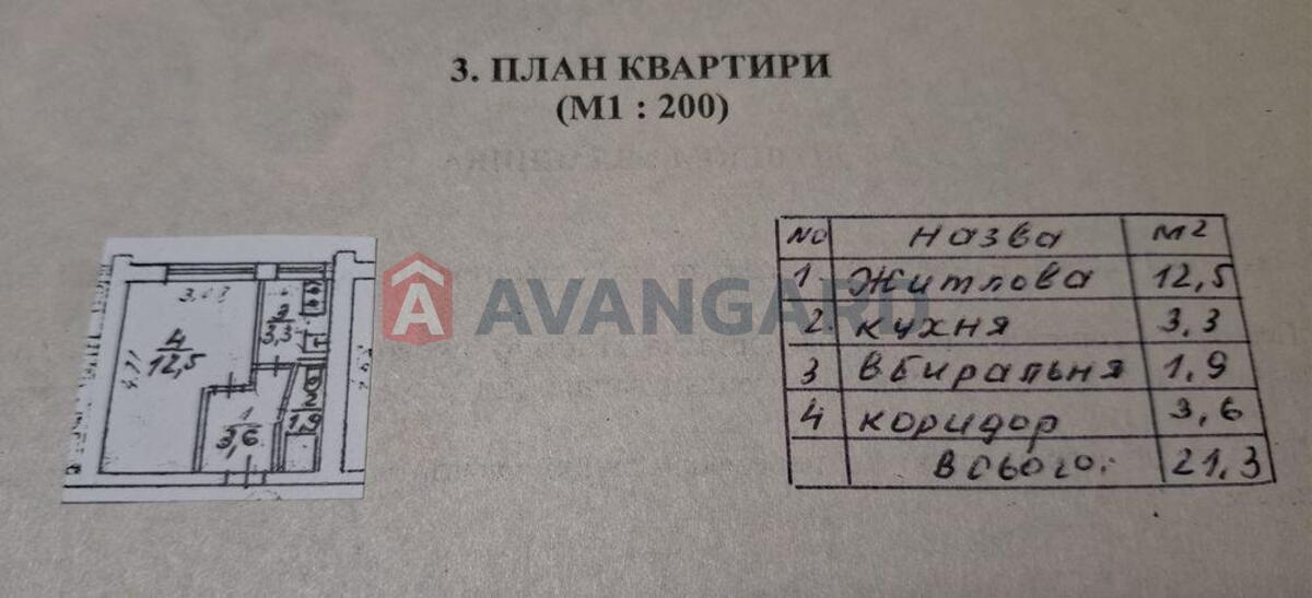 1 кім. квартира, 21,3/-/3,3 кв. м., 2/9 поверх фото 10 1 кім. квартира, 21,3/-/3,3 кв. м., 2/9 поверх фото 10