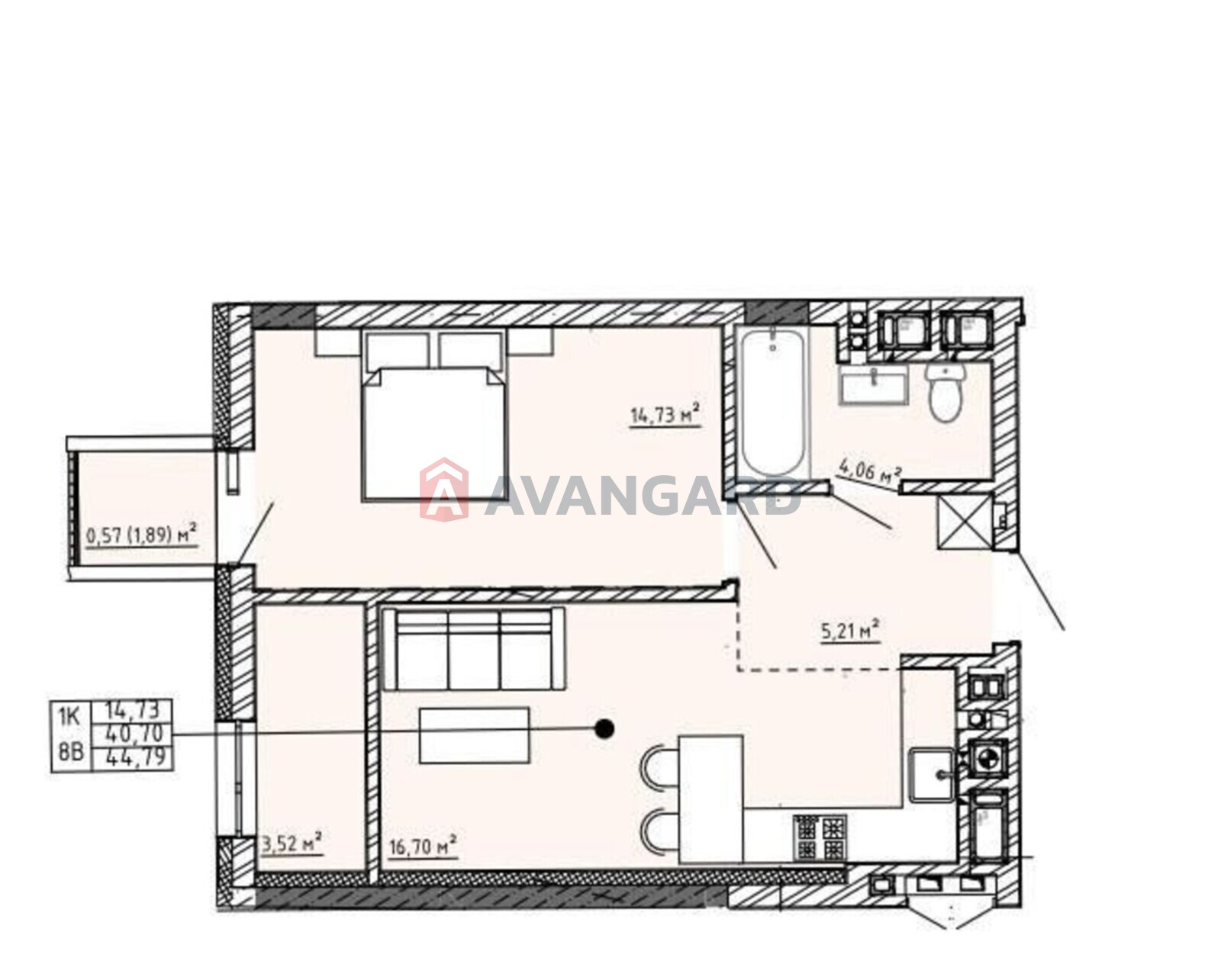 1 комн. квартира, 45/-/16 кв. м., 4/5 этаж фото 1 1 комн. квартира, 45/-/16 кв. м., 4/5 этаж фото 1