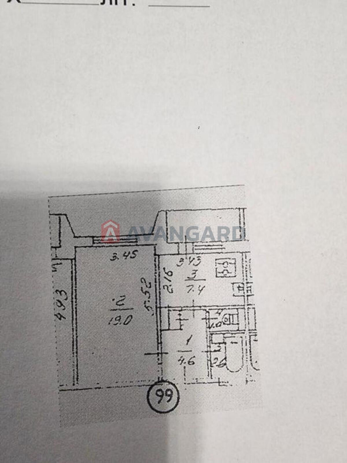 1 кім. квартира, 36/-/7 кв. м., 8/9 поверх фото 10 1 кім. квартира, 36/-/7 кв. м., 8/9 поверх фото 10