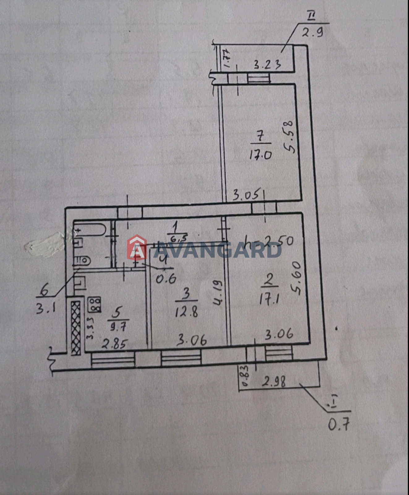 3 кім. квартира, 70/47/9,7 кв. м., 6/9 поверх фото 6 3 кім. квартира, 70/47/9,7 кв. м., 6/9 поверх фото 6