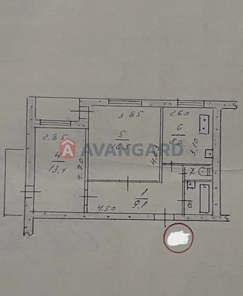 2 кім. квартира, 54/-/8 кв. м., 7/9 поверх фото 4 2 кім. квартира, 54/-/8 кв. м., 7/9 поверх фото 4