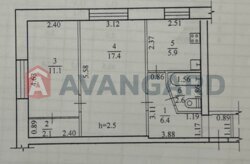 2 кім. квартира, 45.5/28.5/6 кв. м., 2/5 поверх фото 11 2 кім. квартира, 45.5/28.5/6 кв. м., 2/5 поверх фото 11