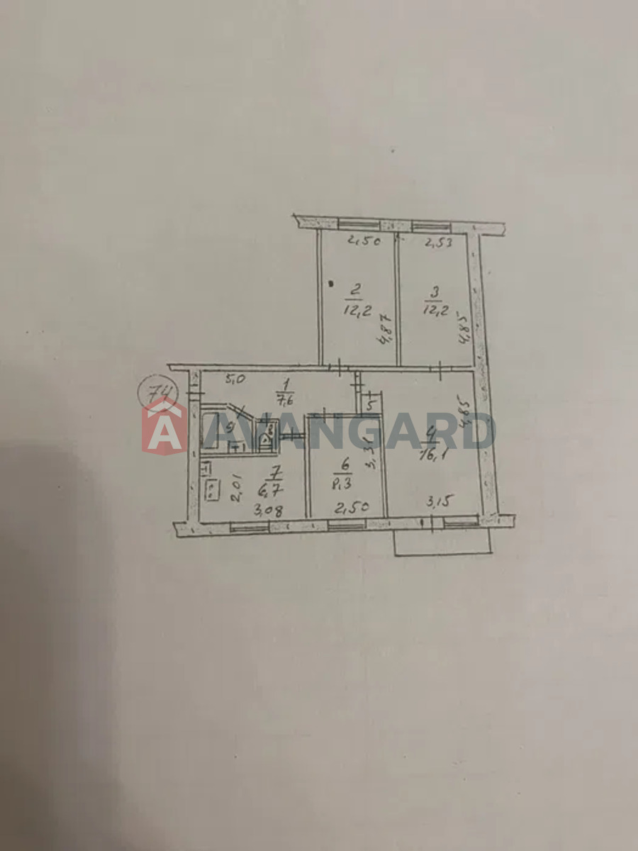 4 комн. квартира, 67/-/6 кв. м., 5/5 этаж фото 3 4 комн. квартира, 67/-/6 кв. м., 5/5 этаж фото 3