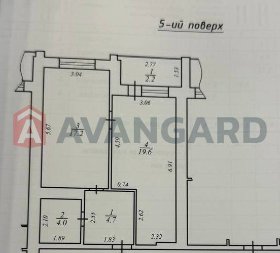 1 кім. квартира, 47/-/17 кв. м., 5/12 поверх фото 14 1 кім. квартира, 47/-/17 кв. м., 5/12 поверх фото 14