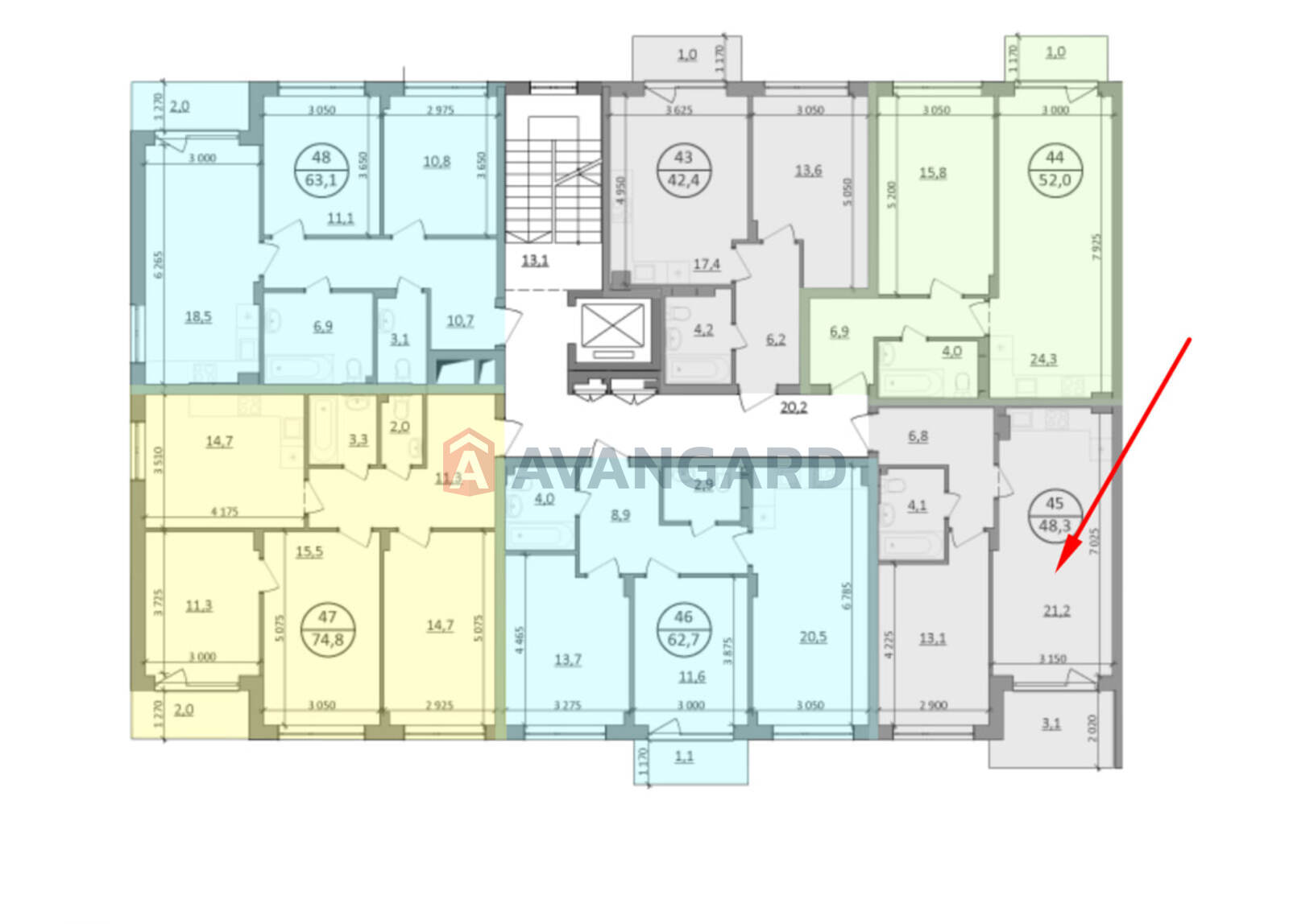 1 кім. квартира, 48.3/-/24 кв. м., 3/5 поверх фото 16 1 кім. квартира, 48.3/-/24 кв. м., 3/5 поверх фото 16